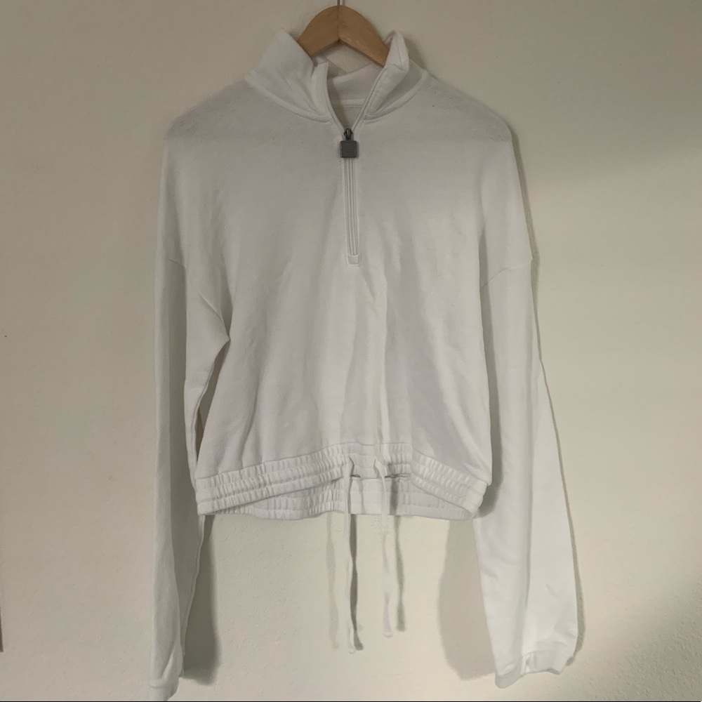 Hollister Zip Up Cropped Sweater